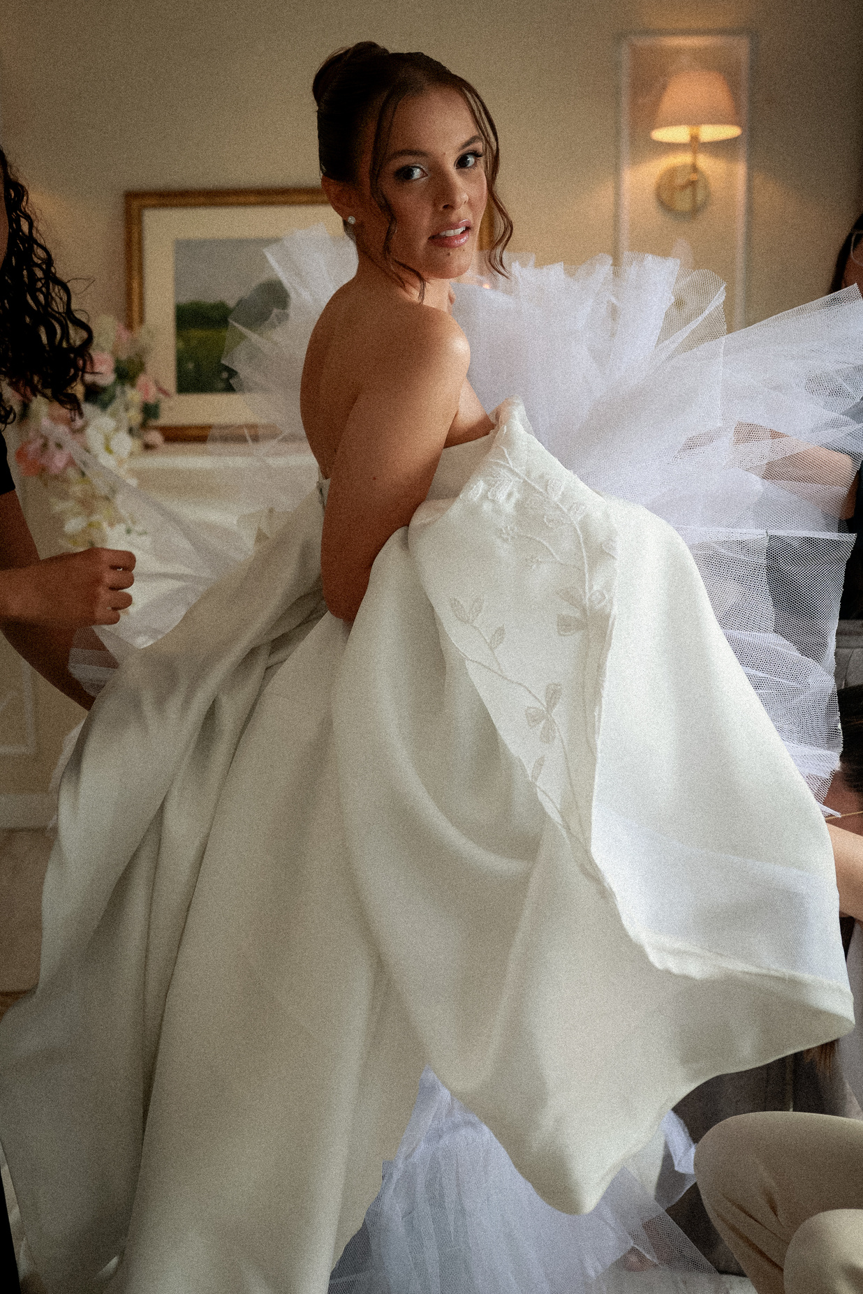 Noiva com seu vestido de casamento